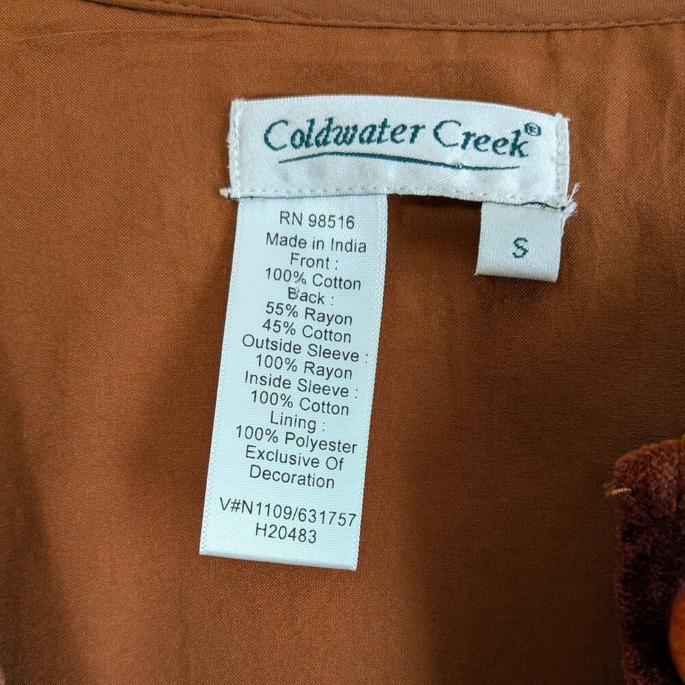 Coldwater Patchwork Blazer Jacket S Orange Artsy … - image 9